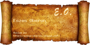 Eszes Oberon névjegykártya